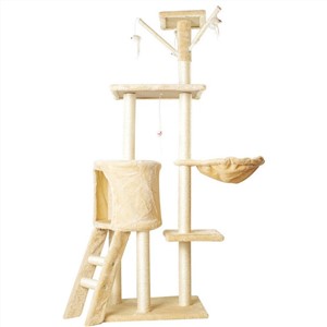 Cats Climbing Frame Large Cat Cat Nest Tree Integrated Sisal Cat Toys With Nest Cat Jumping Platform Grasping Post Climbing Cat Frame