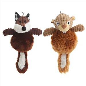 Dog Plush Toy Cute Fox Squirrel Bite Grinding Teeth Interactive Play Pet Supplies Factory Spot Wholesale