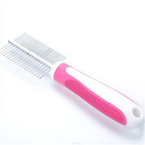 Double-sided Pet Brush For Grooming And Massaging Dogs, Cats And Other Animals -- Fur Grooming Pins And Coated Smooth Bristles