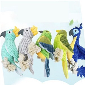 Pet Plush Toy Corduroy Pineapple Grain Sound Parrot Bird Molars Toy Bite Resistant Pet Supplies Wholesale