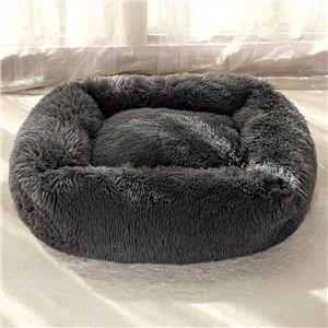 Long Plush Calming Square Pet Bed Cuddler Pet Bed For Dogs And Cats Fluffy Faux Fur Dog Bed With Anti Slip Bottom For Most Sizes Dogs Cats Machine Washable Pet Sleep Bed Crate Mat
