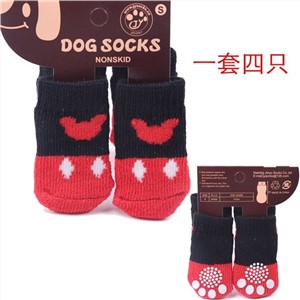 Style Optional Dog Christmas New Year Pet Socks Non-slip Teddy Cat Cute 4 Dog Foot Cover Supplies
