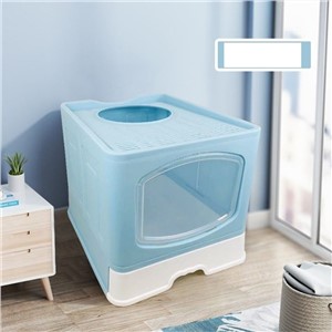 Foldable Litter Box With Lid, Enclosed Cat Toilet, Top Splash-proof Cat Toilet For Easy Cleaning