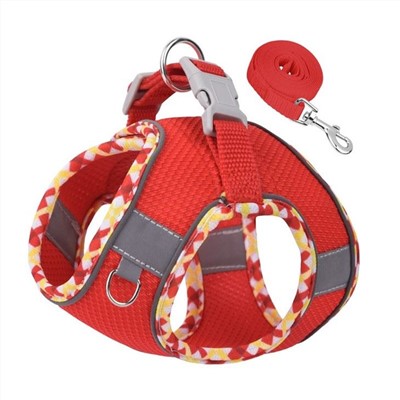 Amazon New Pet Chest Strap Reflective Plaid Wrapped Dog Traction Rope Small And Medium Tank Top Dog Rope